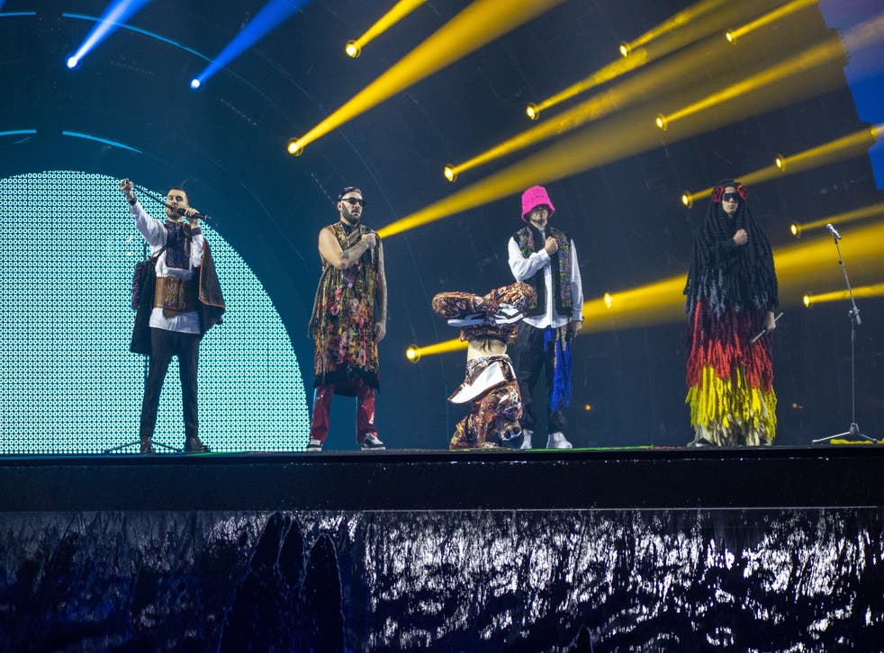 The Ukrainian folk-rap group were triumphant at this year’s competition in Turin with their song Stefania (Eurovision 2022/PA)