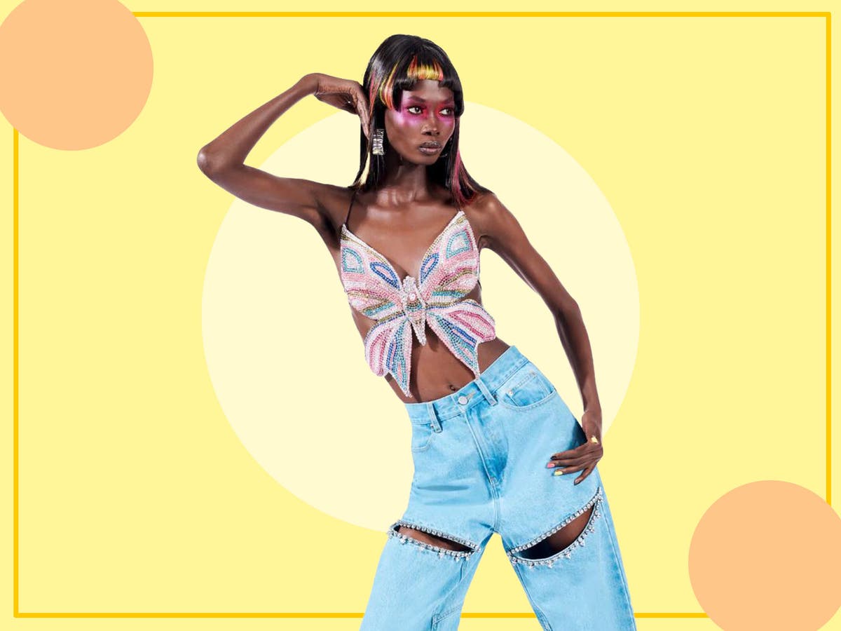 This butterfly top is more than £1000 cheaper than Dua Lipa’s Area version