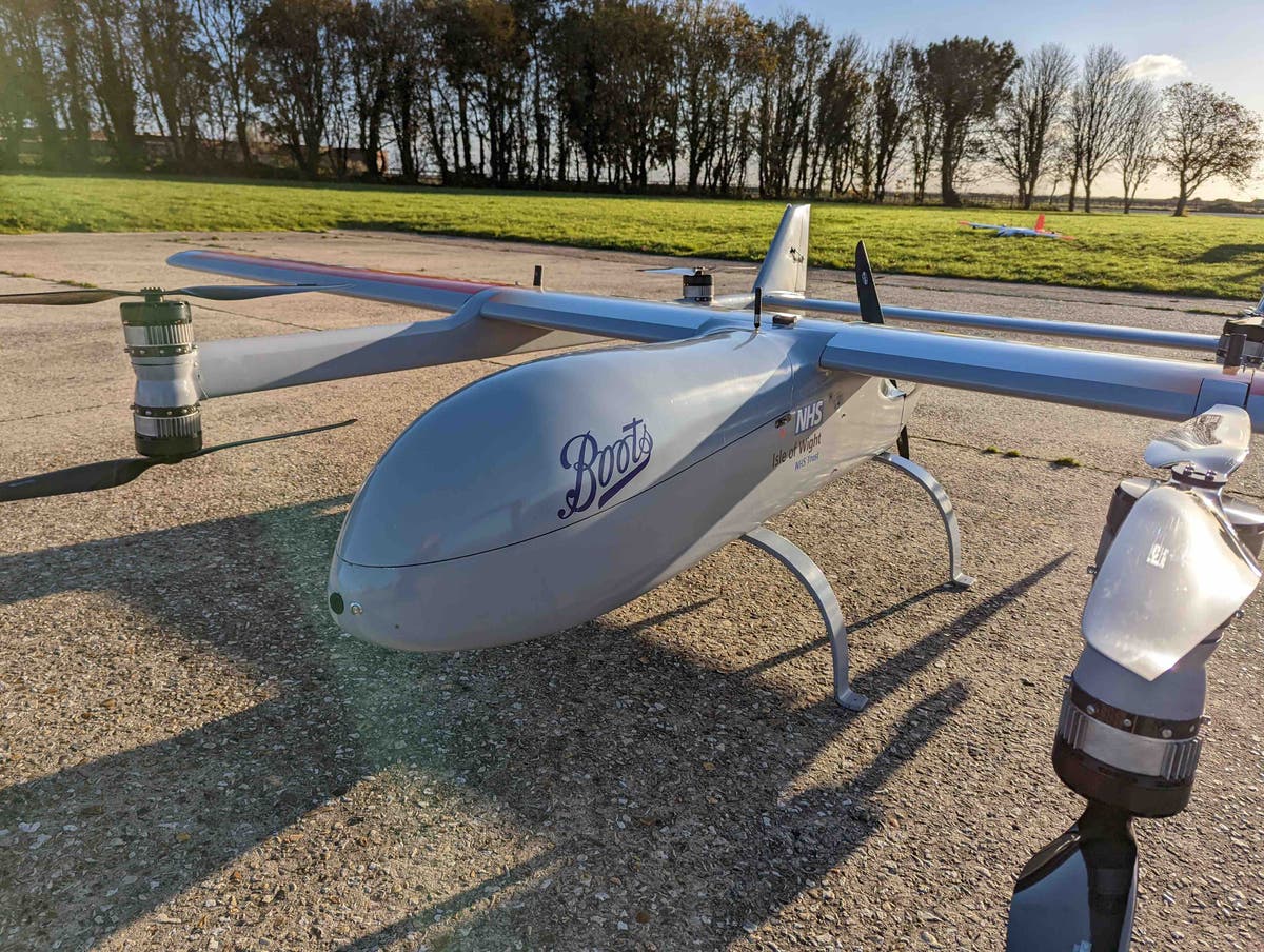 Drones deliver prescription medicines for pharmacy for first time