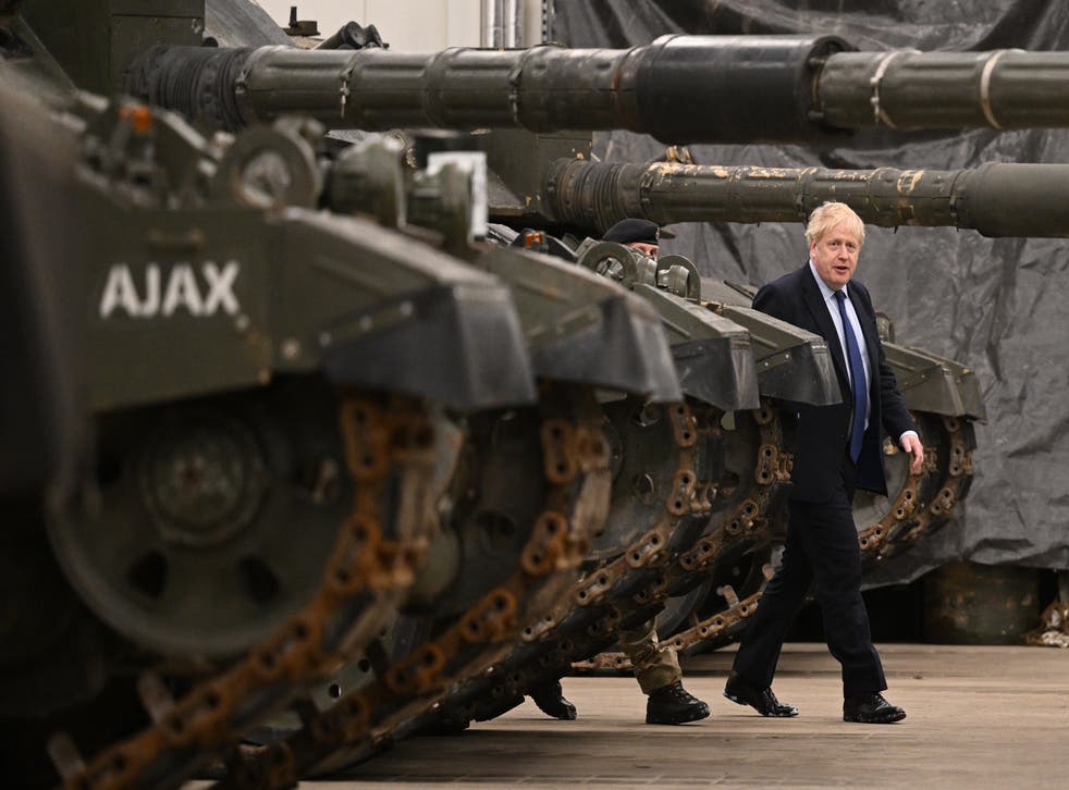 The MPs said Boris Johnson was wrong to suggest the days of tank battles in Europe are over (Leon Neal/PA)