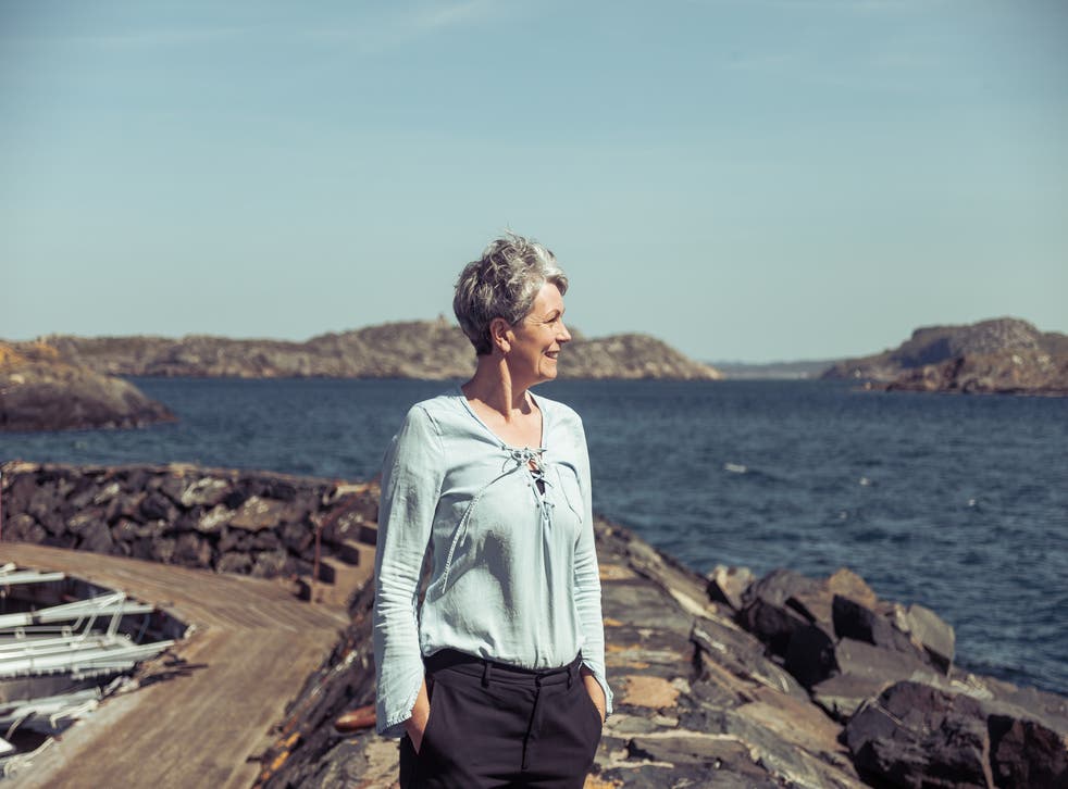 <p>Annika Kristensson on the island of Dyron</p>