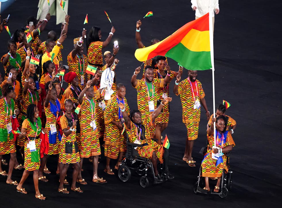 Ghana’s athletes enter the stadium (マイク・エガートン/ PA)