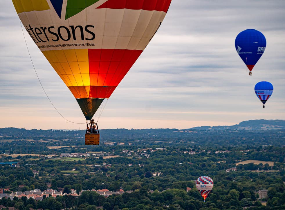 A dozen balloons took part in a test flight (Ben Birchall/PA)
