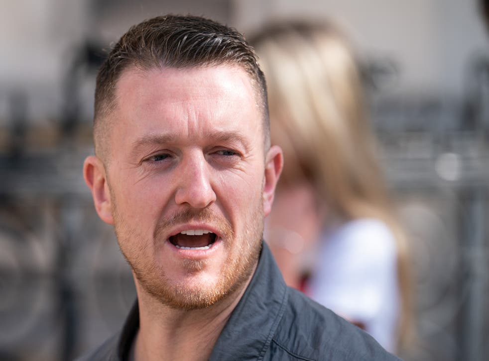 Tommy Robinson failed to appear in court on March 22 in connection with unpaid legal bills after losing a libel case against him (Dominic Lipinski/PA)