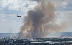Around 100 firefighters tackle grass fire near Heathrow airport