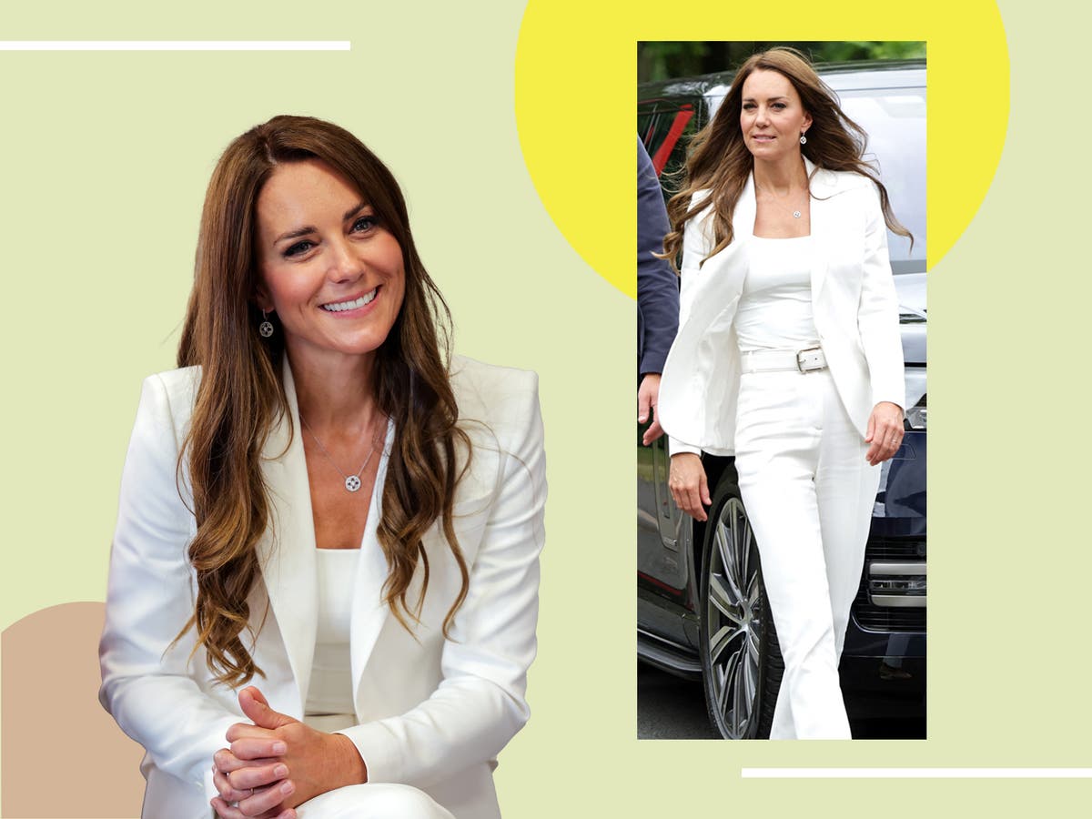 The affordable dupes for Kate Middleton’s recycled white suit 