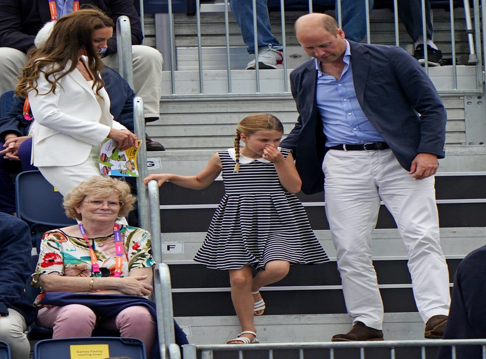 The Cambridges on day five of the 2022 Commonwealth Games (Jacob King/PA)