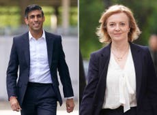 Liz Truss and Rishi Sunak court Tory members’ votes in party heartlands
