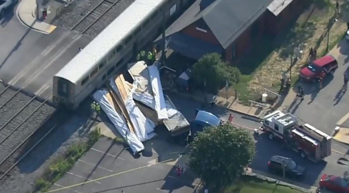 Amtrak train from Washington DC collides with semi-truck in Maryland