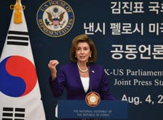 Pelosi avoids mention of Taiwan or China in South Korea for next stop of Asia tour