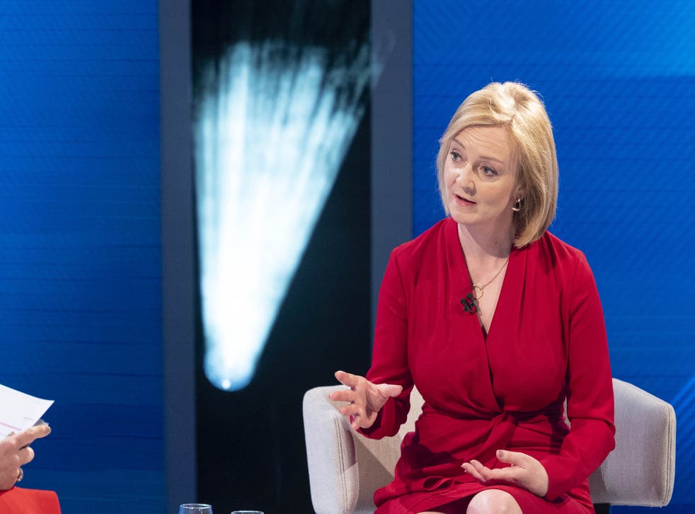 <p>Liz Truss during the Sky News special programme </磷>