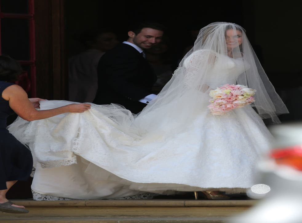 Spice Girl Geri Halliwell arrives for her wedding to Formula 1 boss Christian Horner (Chris Radburn)