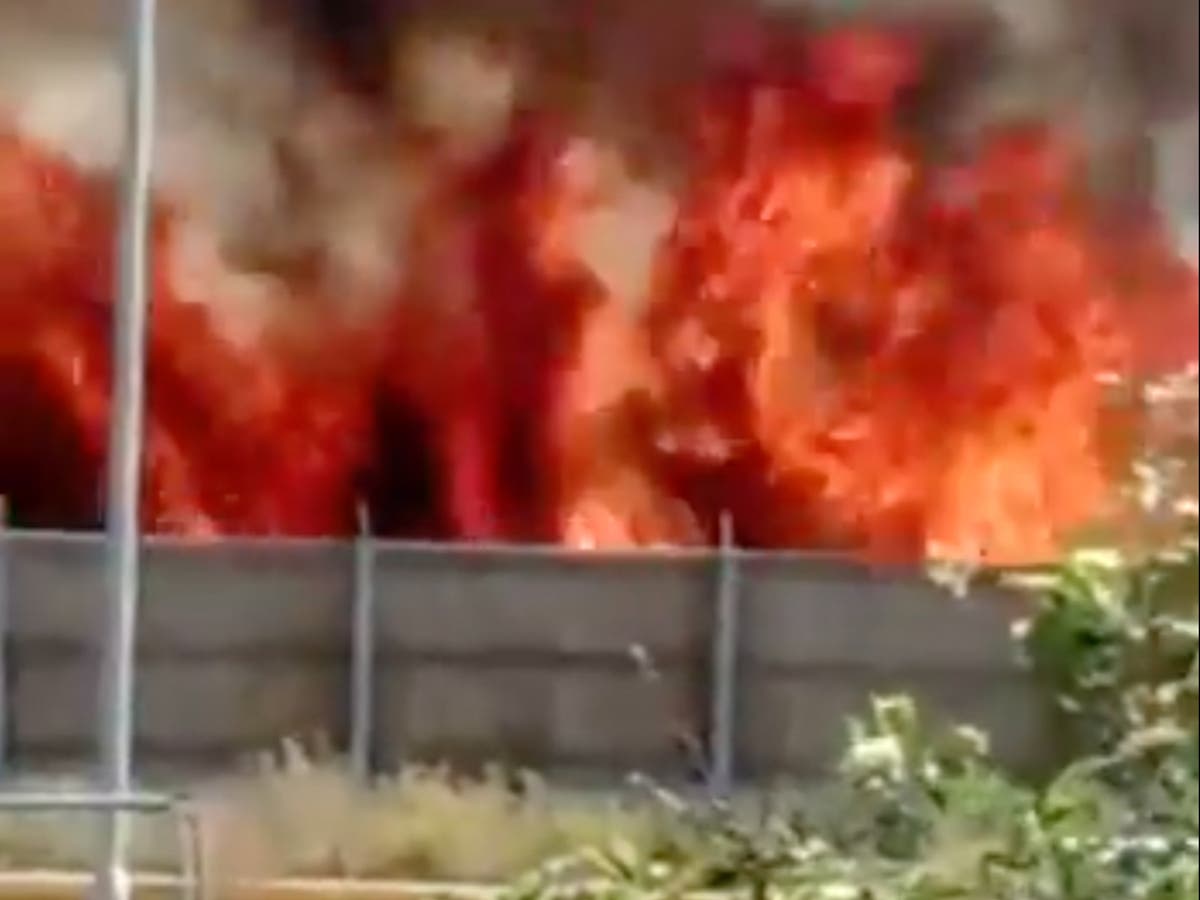 Feltham fire: 70 firefighters tackle large blaze metres from homes in west London