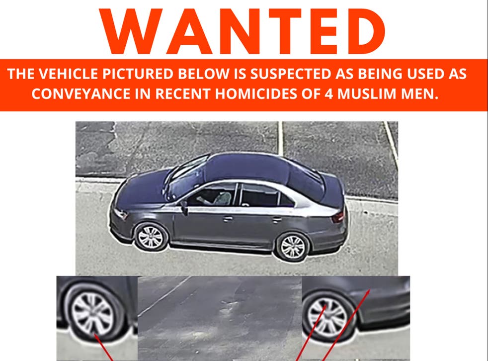 <p>This Wanted poster released Sunday, 8月 7, 2022, by the Albuquerque Police Department shows a vehicle suspected of being used as a conveyance in the recent homicides of four Muslim men in Albuquerque, N.M. <pp>