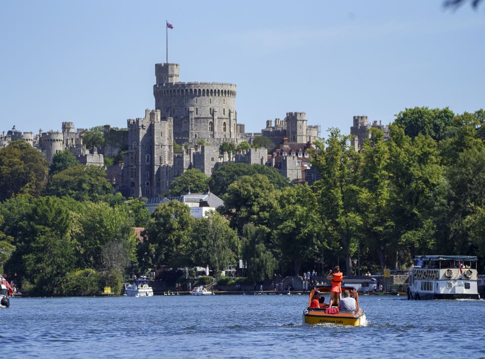 People on a boat on the River Thames in Windsor (Steve Parsons/PA)
