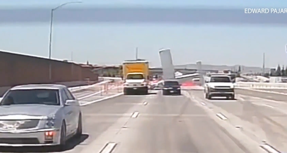 Pilot explains how he survived dramatic California freeway crash