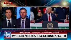 Donald Trump’s son Eric blames Biden administration for FBI raid on Mar-a-Lago