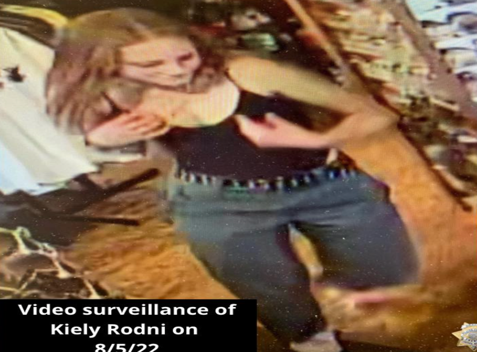 <p>The Placer County Sheriff’s Office released a picture from surveillance footage of a local business that shows what Kiely was wearing before she vanished.</p>