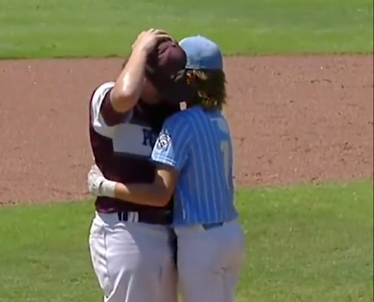 Injured Little League batter wins over crowd after consoling opponent who hit him