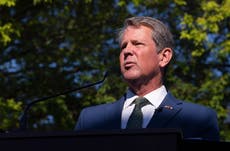 Georgia's Kemp seeks tax breaks, rebutting Abrams on economy