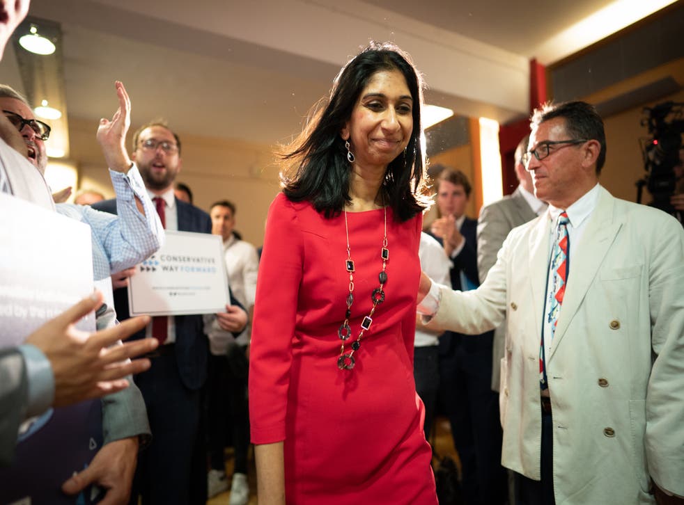 Attorney General Suella Braverman’s campaign received £10,000 from a company owned by climate sceptic Terence Mordaunt (Stefan Rousseau/PA)
