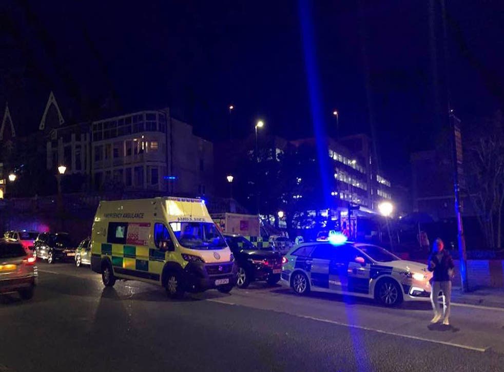 <p>Emergency services at the scene of the crash in Ramsgate, Kent </s>