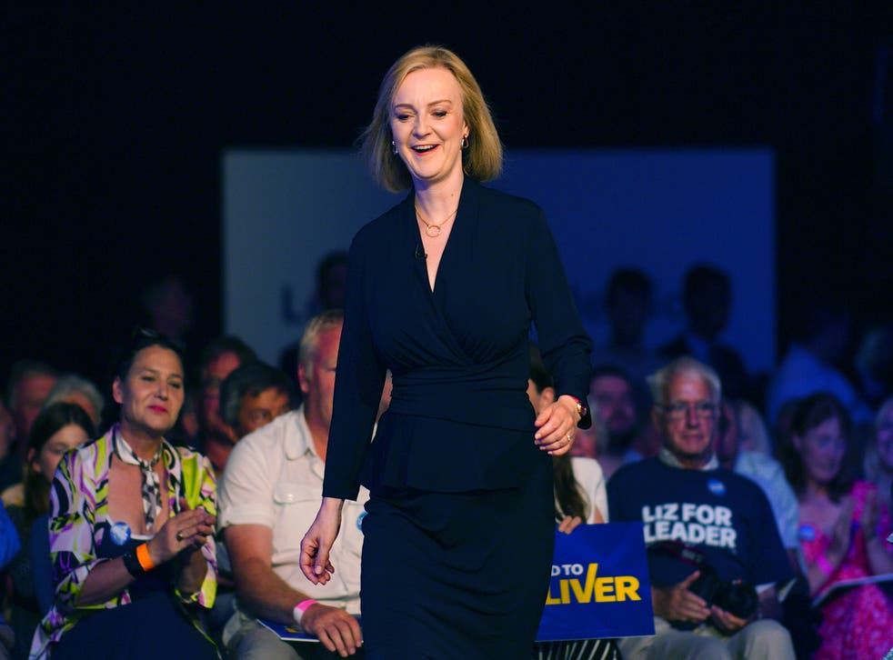 Liz Truss during a hustings event in Cheltenham (Ben Birchall/PA)
