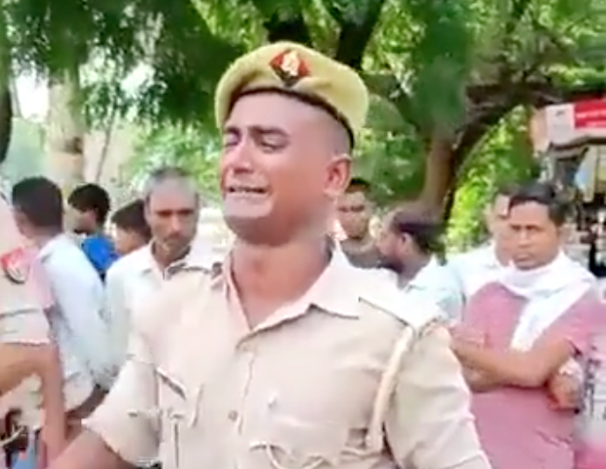 Indian cop who complained about ‘substandard food’ in tearful video sent on leave
