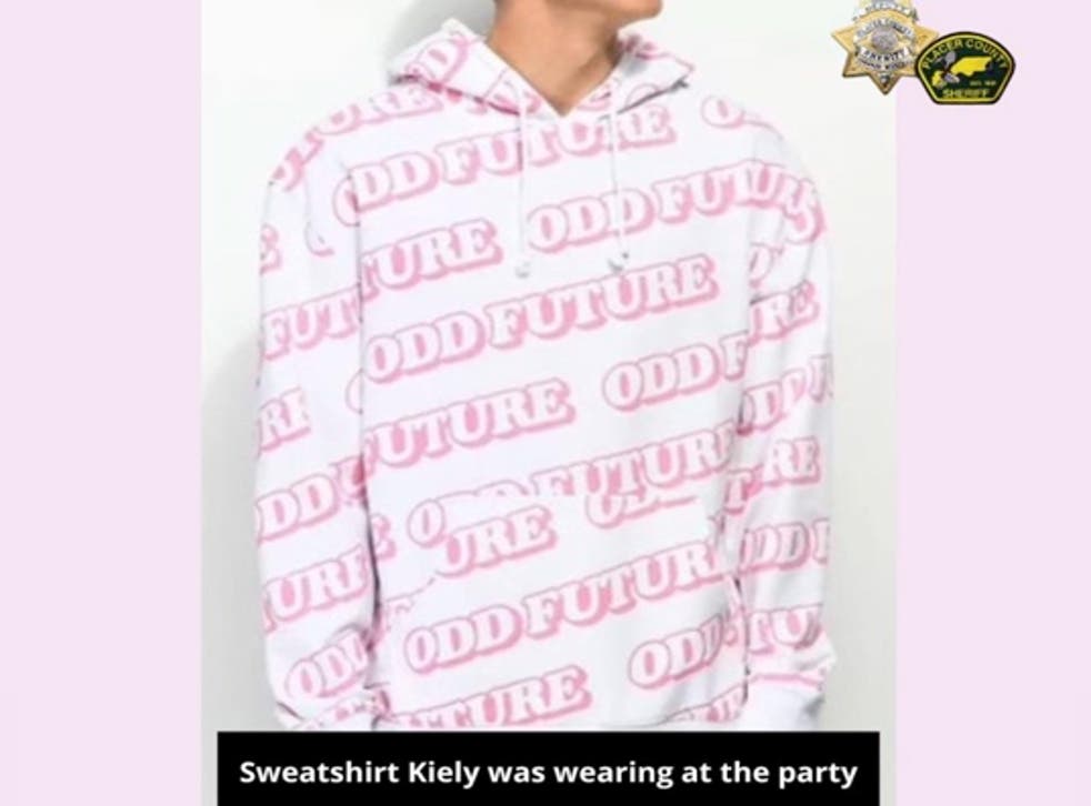 <p>The sweatshirt Kiely was wearing at the party before she disappeared</p>