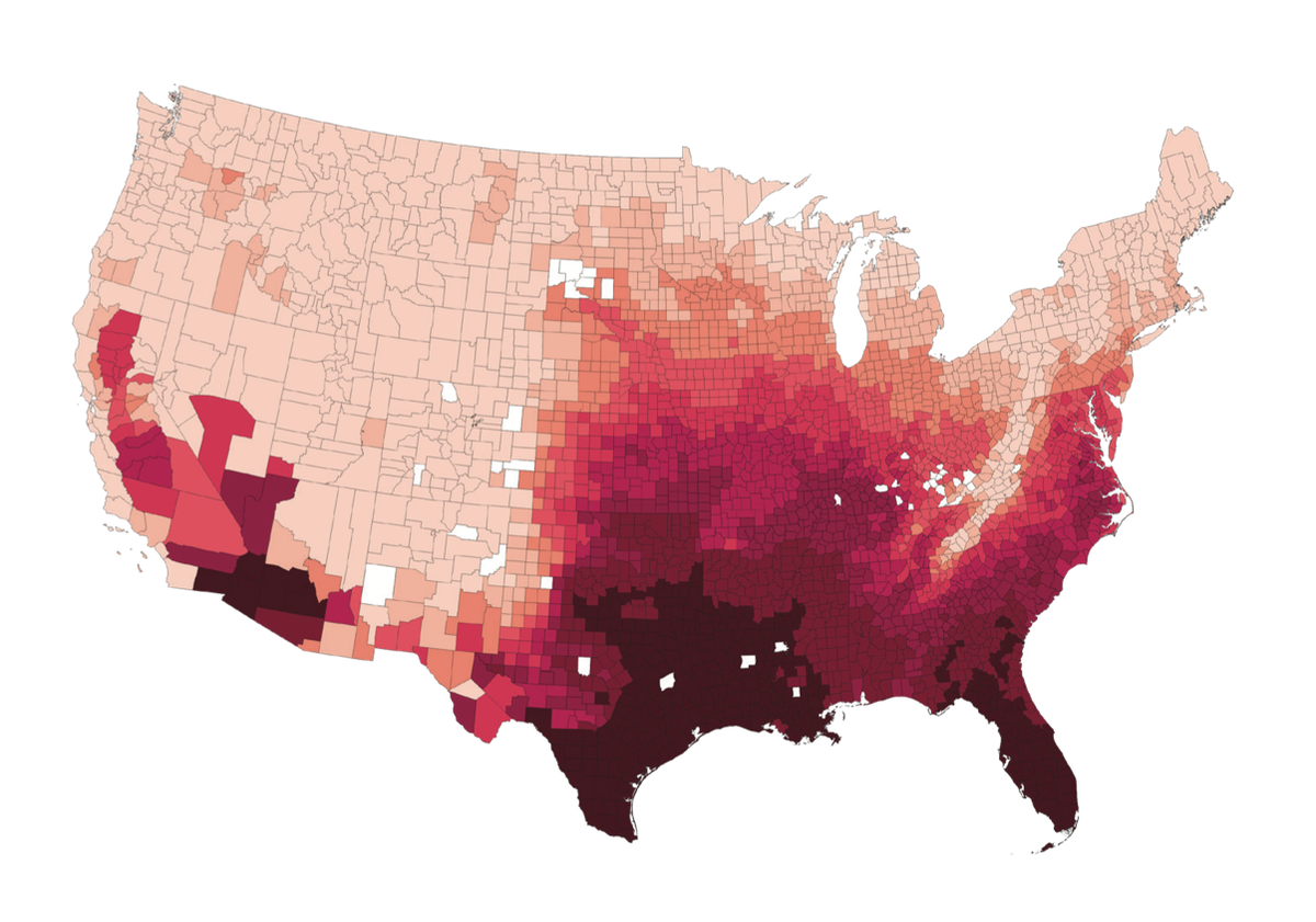 100 million Americans will be in ‘extreme heat belt’ region by 2053
