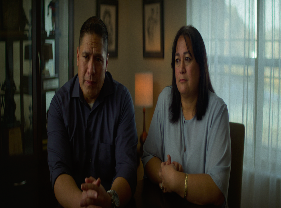 <p>Te’o’s parents, Brian and Ottilia, are emotional while giving interviews in the new documentary about the scandal’s effects on their family </p>