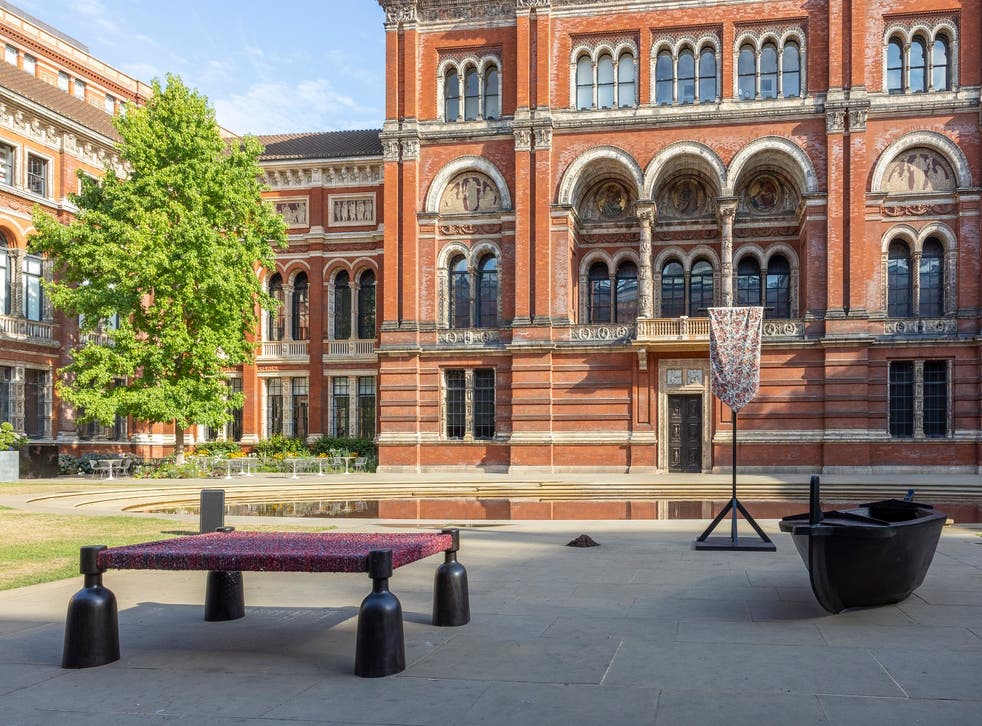 Artwork by Osman Yousefzada in the John Madejeski Garden at the V&A (The British Council/PA)