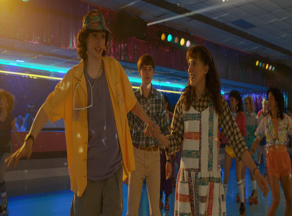 Stranger Things stars Finn Wolfhard as Mike Wheeler, Noah Schnapp as Will Byers and Millie Bobby Brown as Eleven (Netflix/PA)