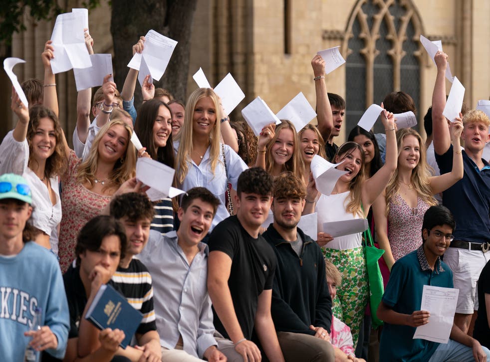 <p>Students received their exam results on Thursday morning </p>