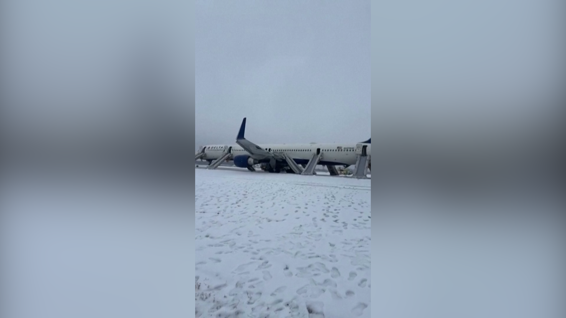 Delta flight aborts takeoff on snowy runway as four injured