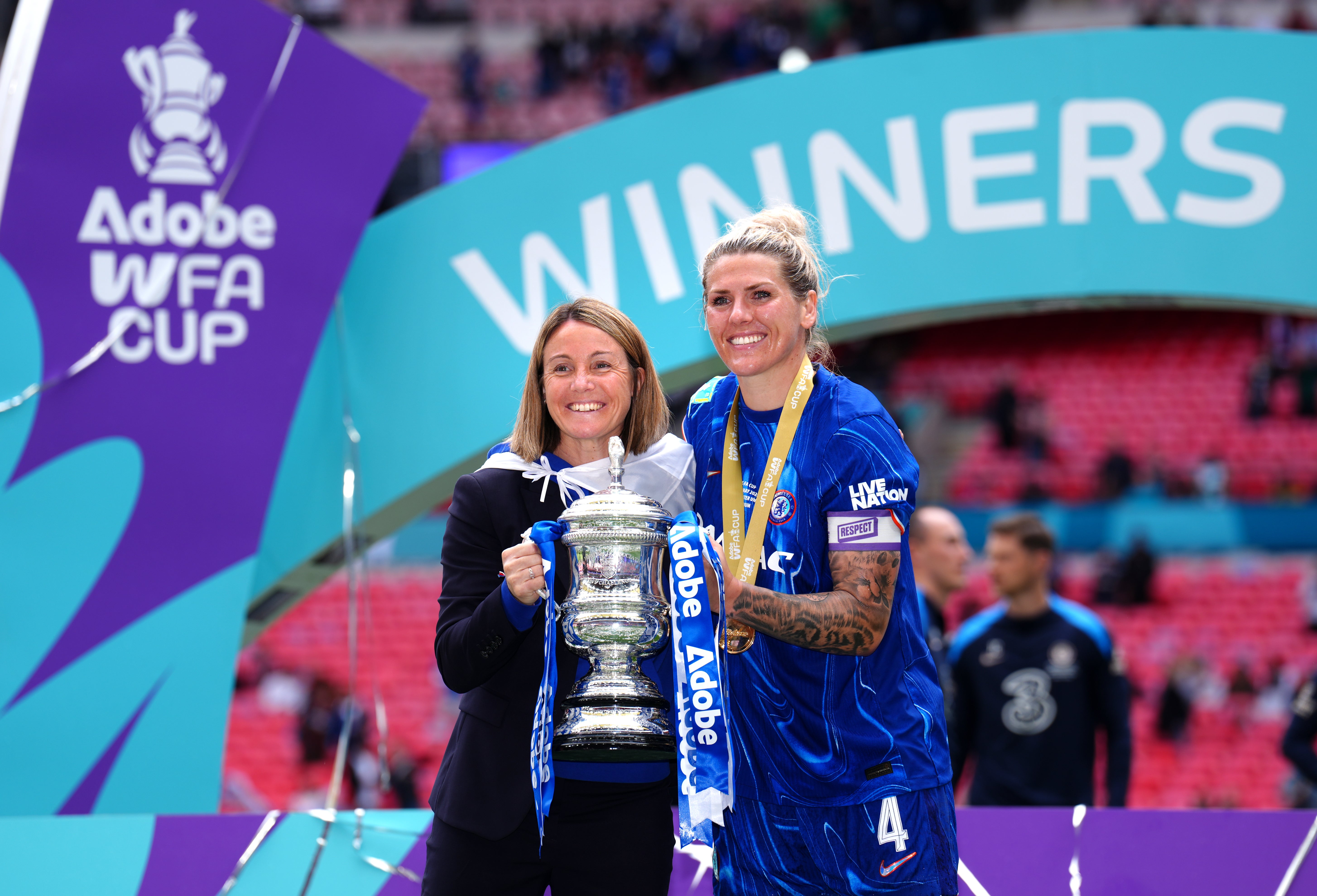 Millie Bright captained Chelsea to the Treble