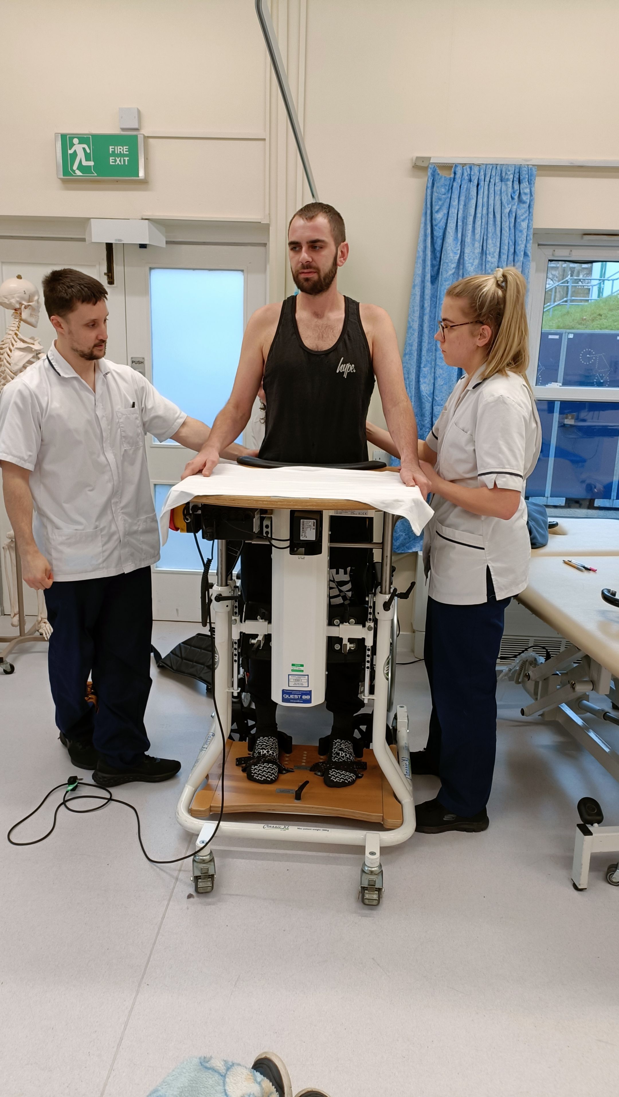 Luke Pickering pictured during rehabilitation at Linden Lodge