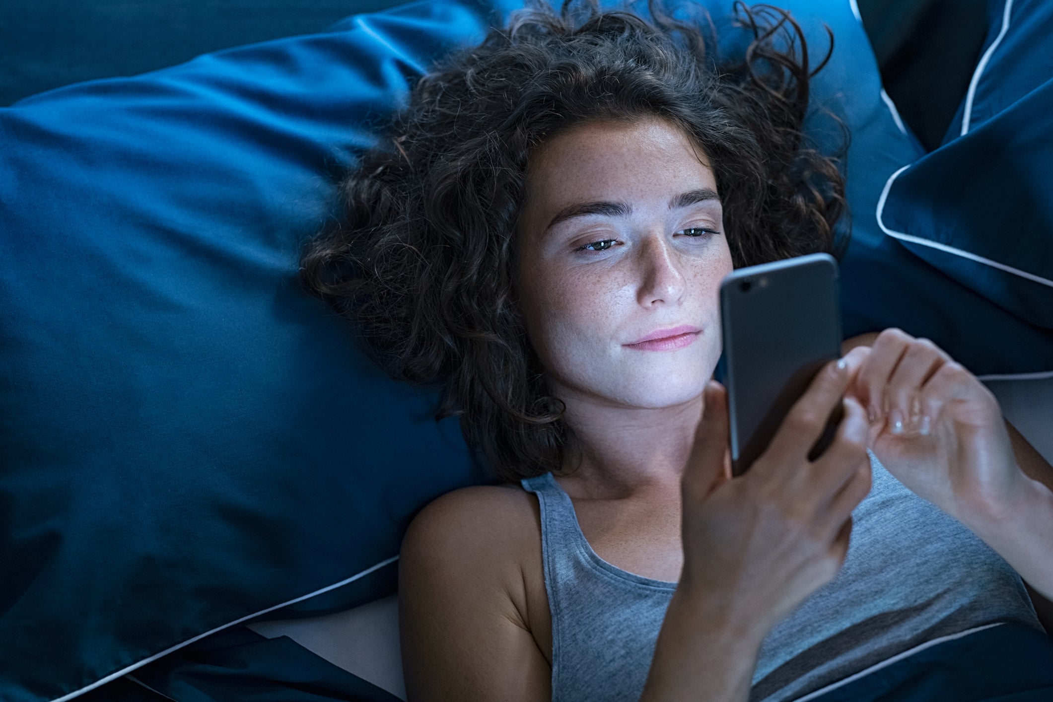 Avoid using phones and electronics before bed. The light can disrupt your body’s natural sleep-wake functions
