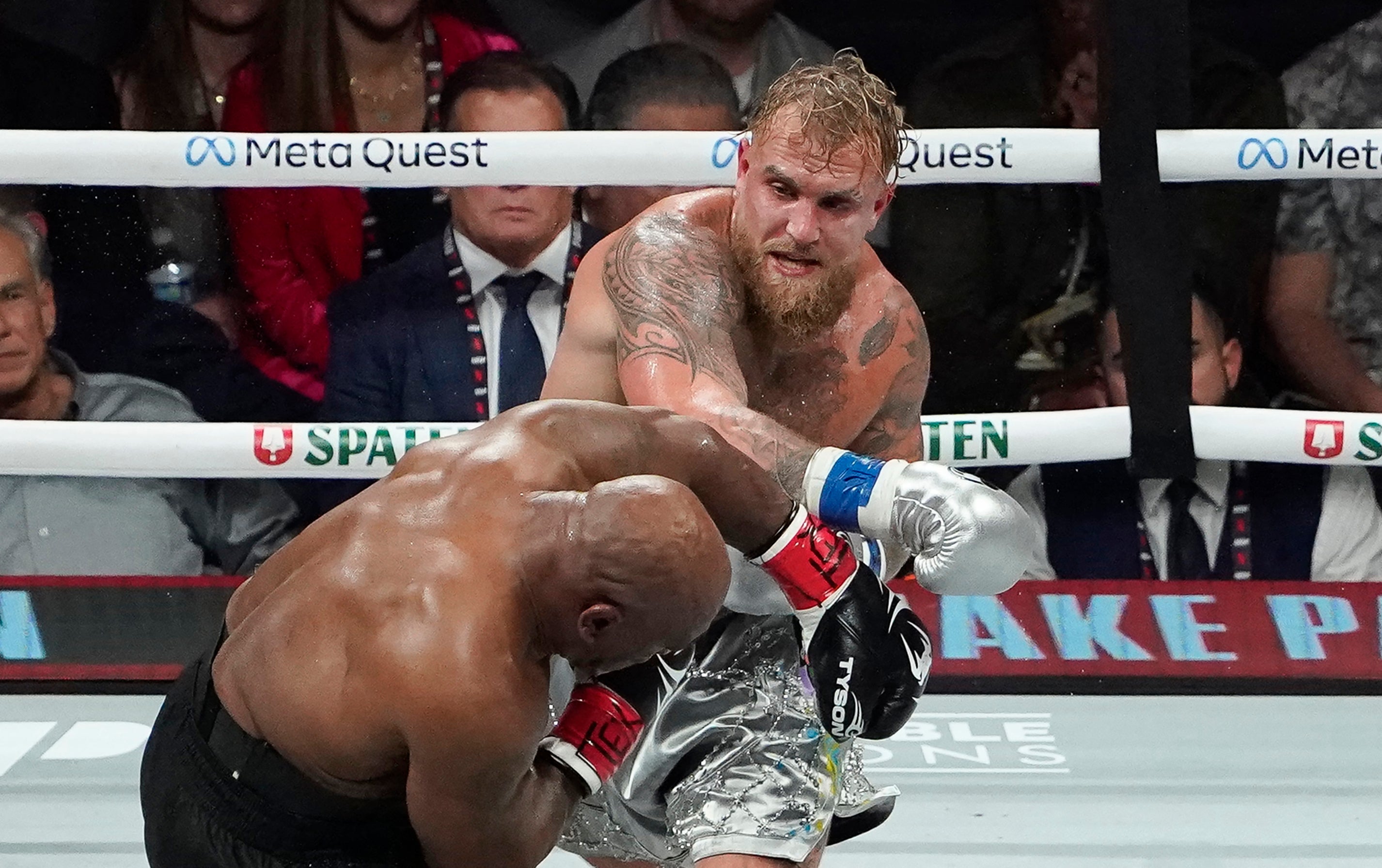 Mike Tyson looked a shadow of his former self against Jake Paul