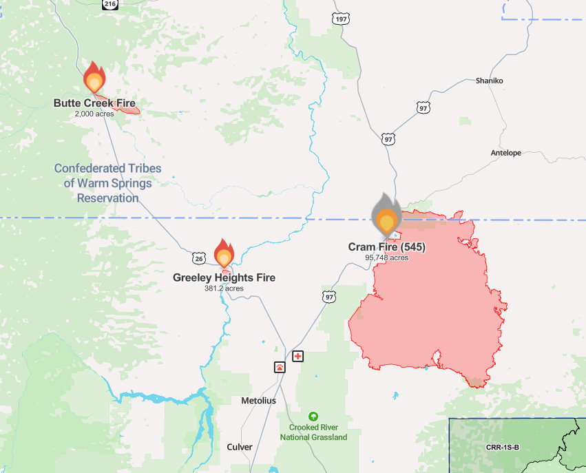 The Cram Fire continues to burn at 73 containment, said fire officials Sunday night
