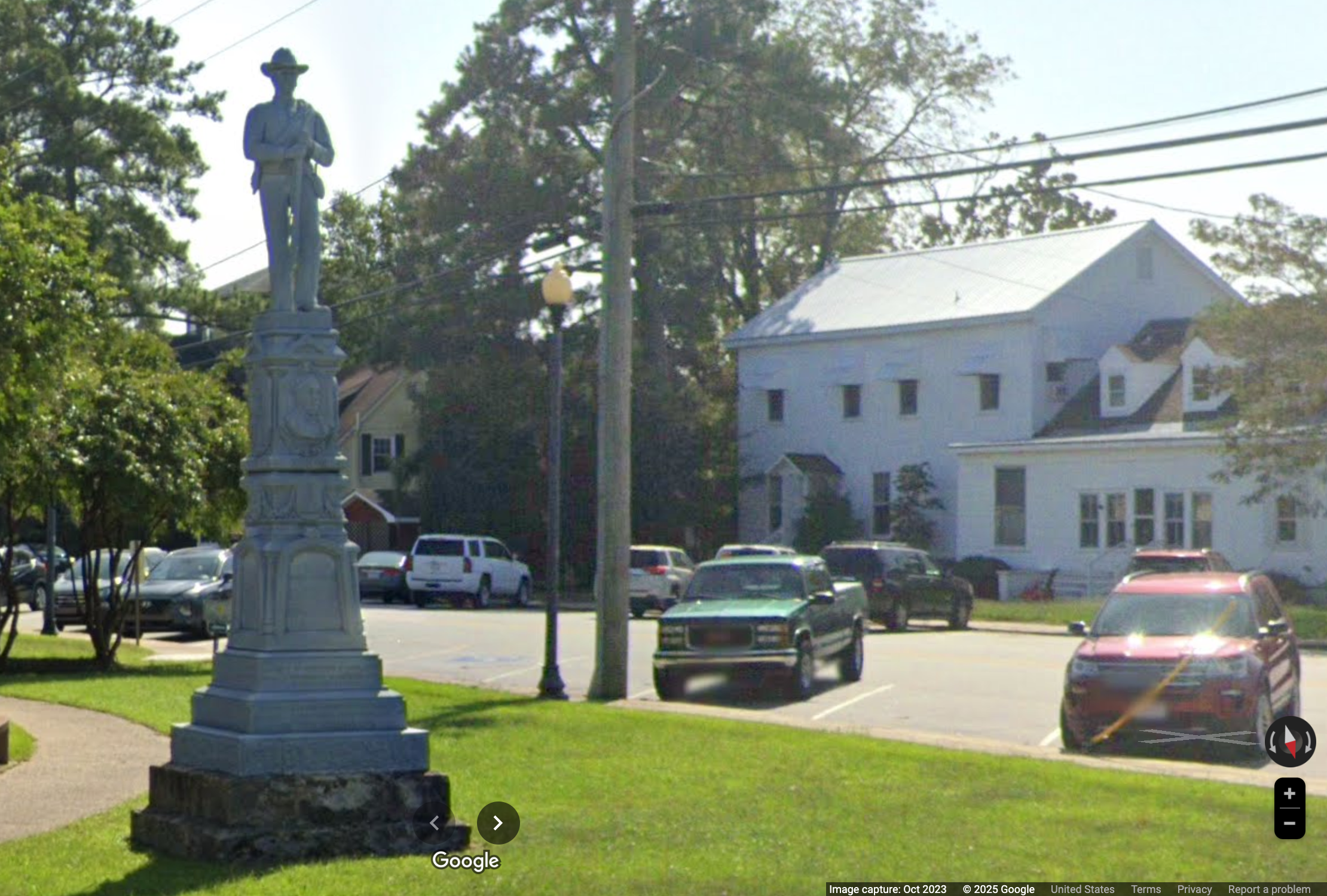 A Confederate statue on the lawn of the Tyrrell County Courthouse in Columbia, North Carolina. A group of residents filed a federal lawsuit to have one of the inscriptions on the statute — which reads