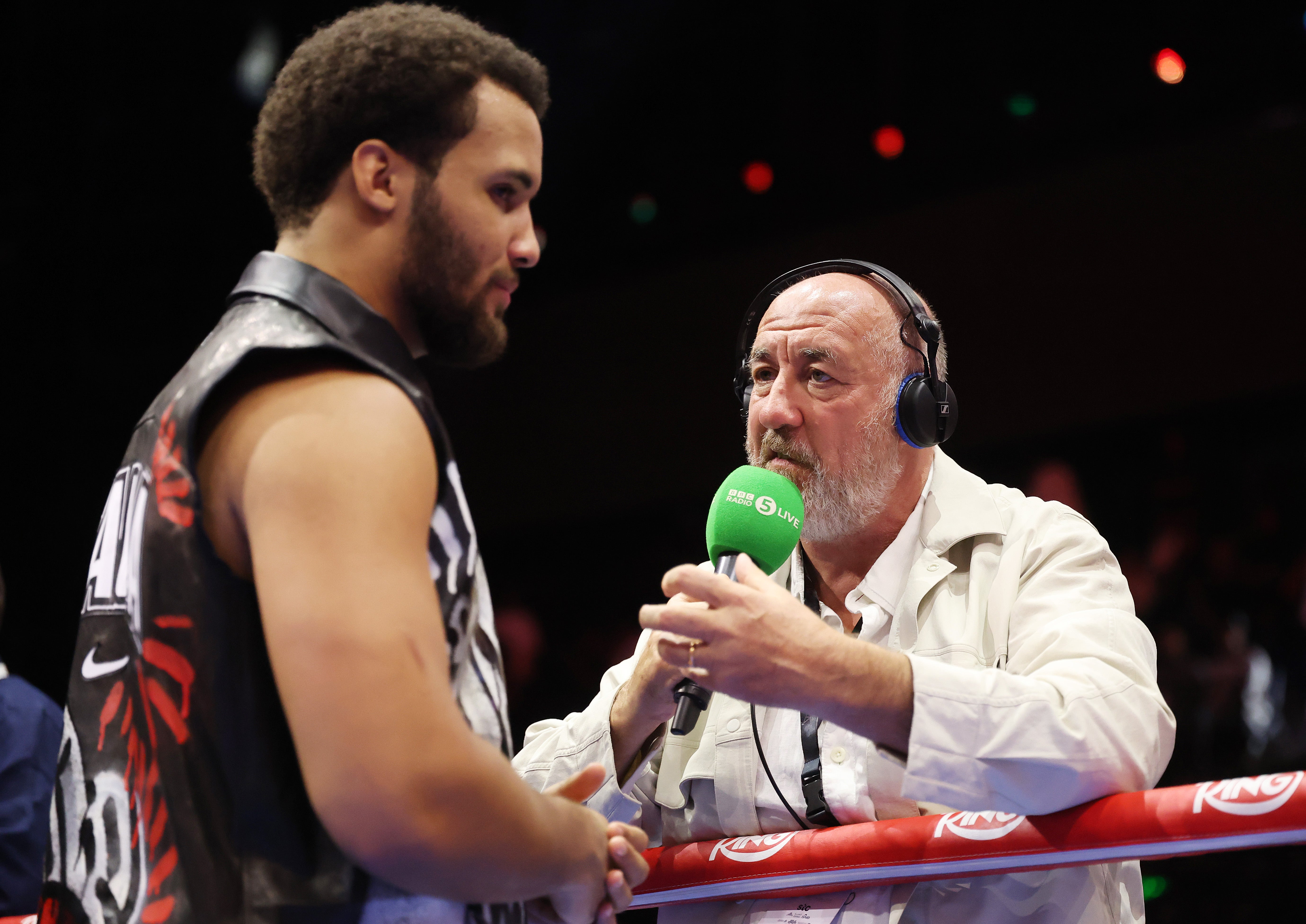 The Independent’s columnist Steve Bunce speaking with a victorious Itauma
