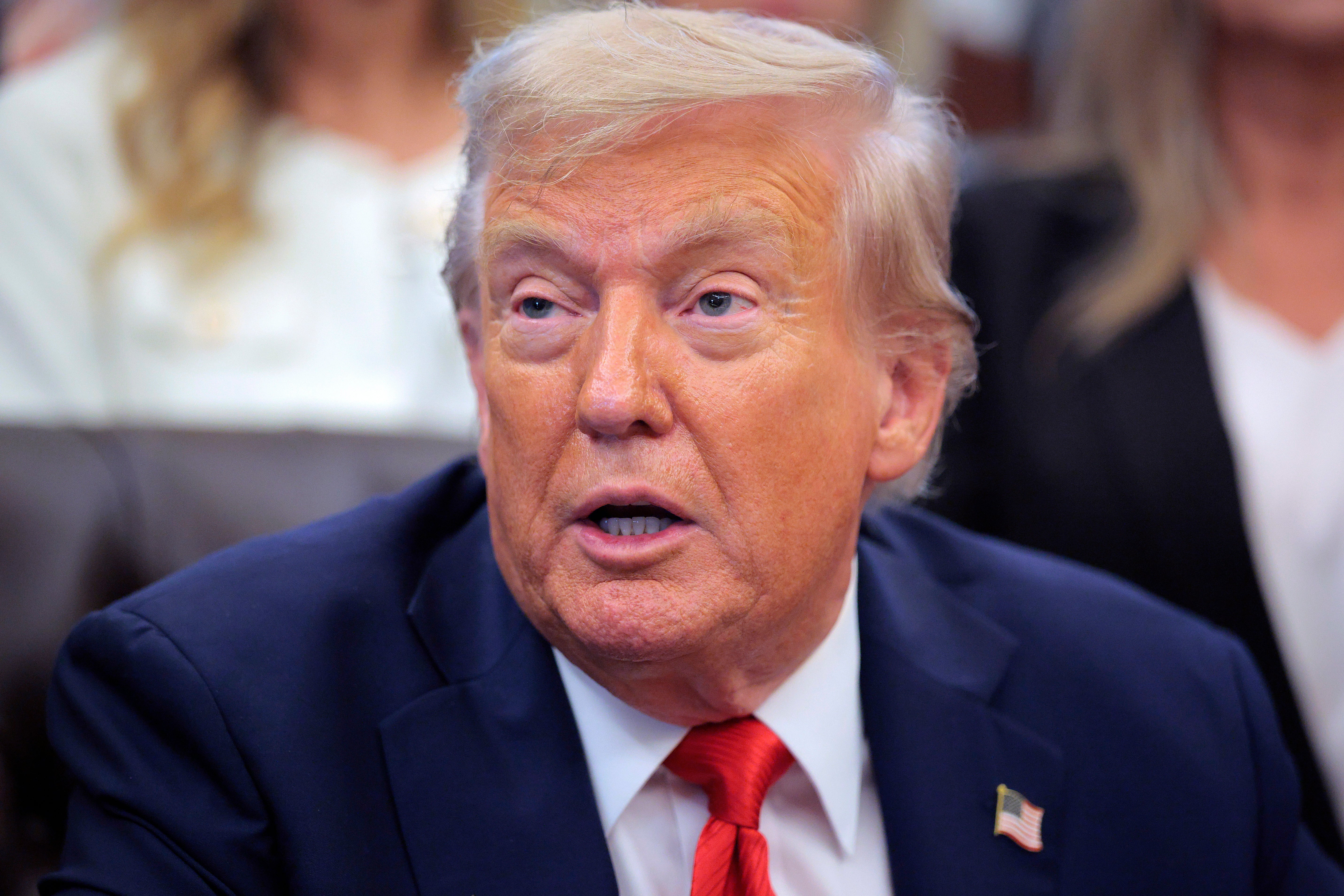 The president addressed reporters in two Oval Office press conferences on Monday