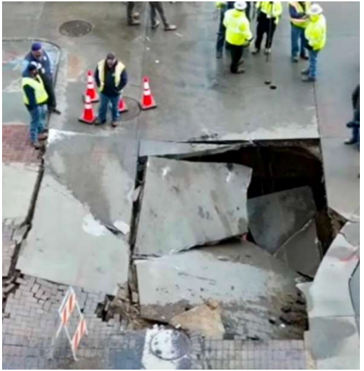 The sinkhole became a talking point during the last election cycle