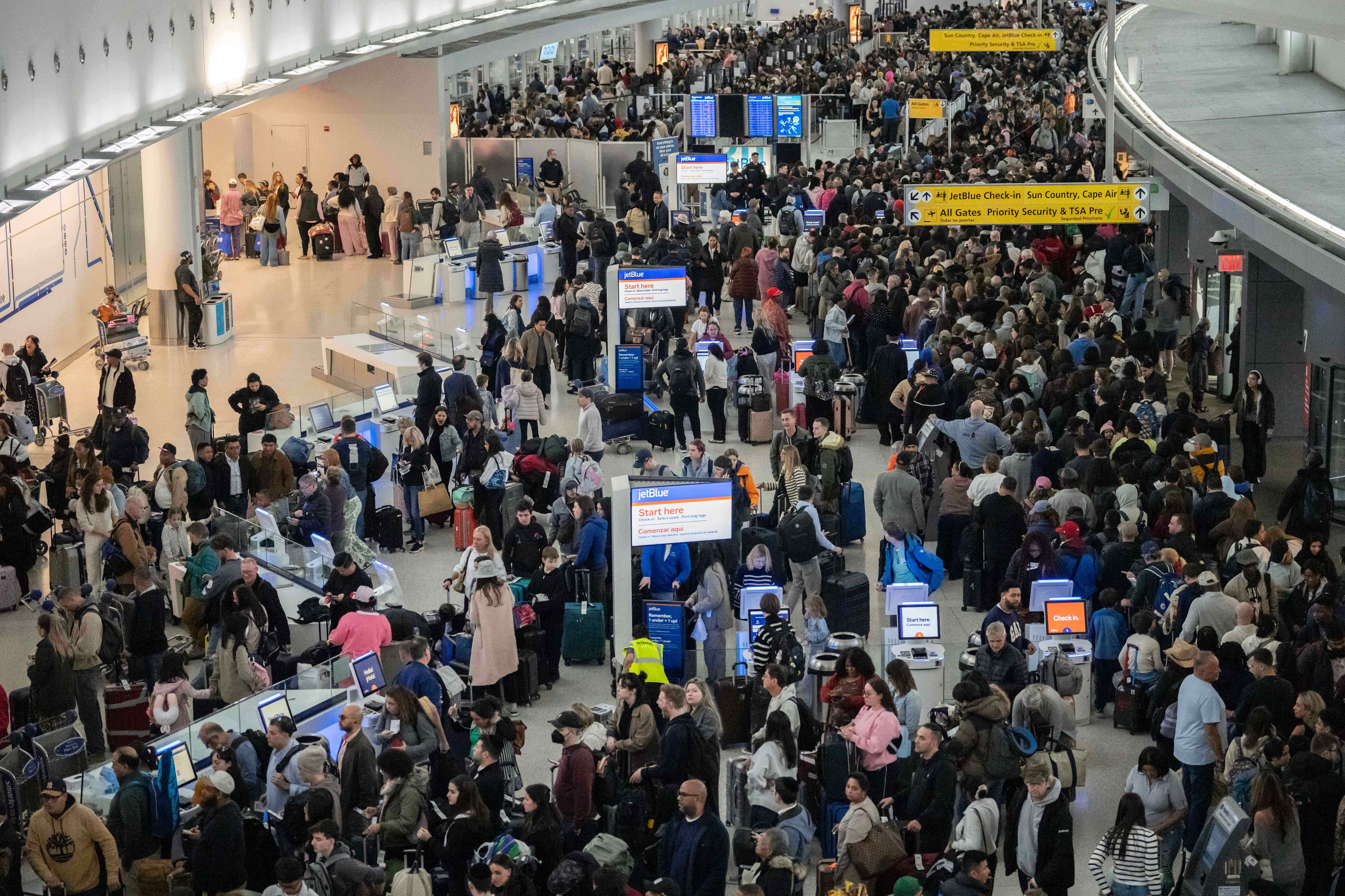 Airports across the US are in chaos amid the partial government shutdown