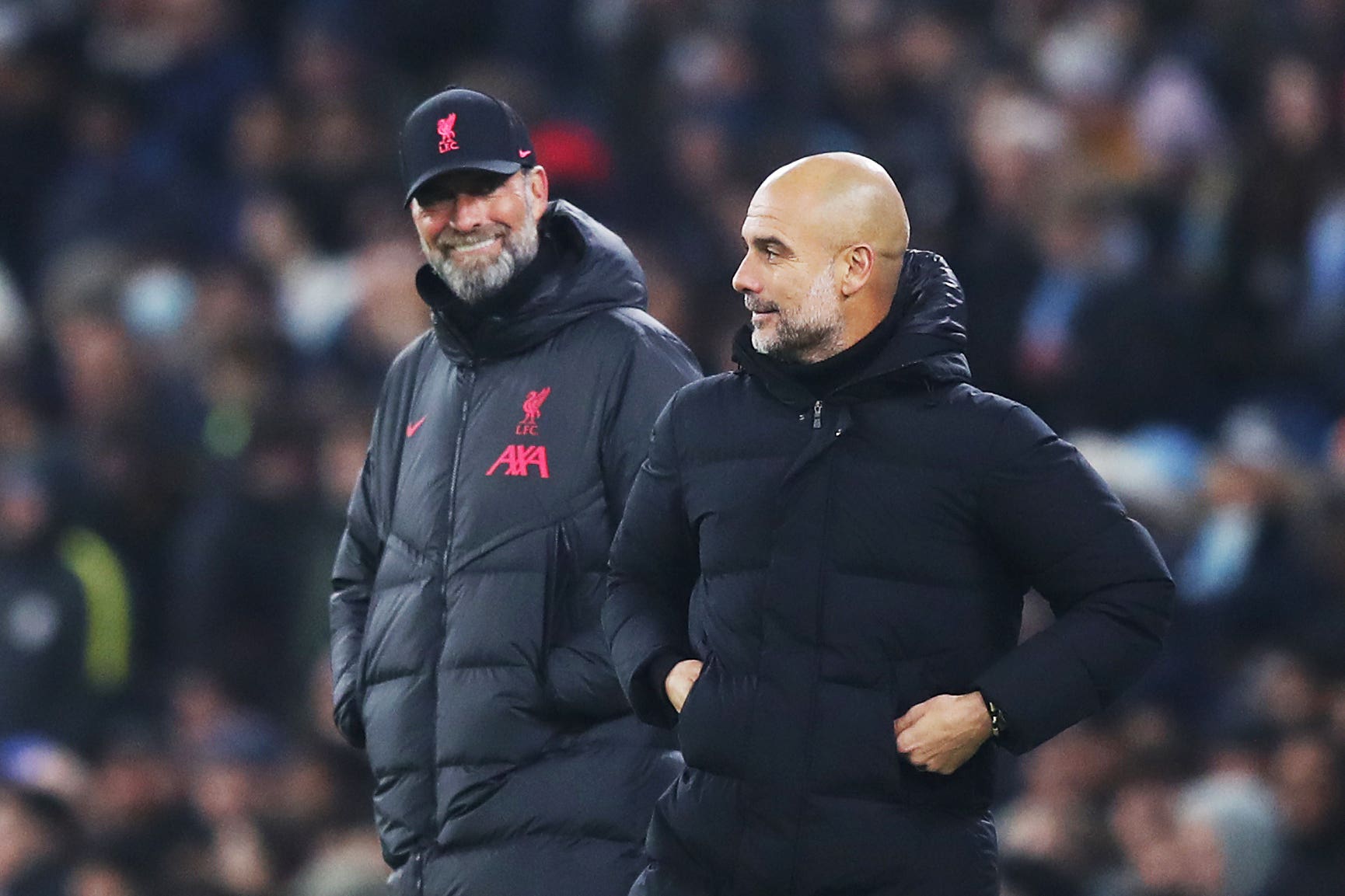 Would Jurgen Klopp (left) have been the defining manager of his generation if Manchester City hadn’t broken Premier League rules?