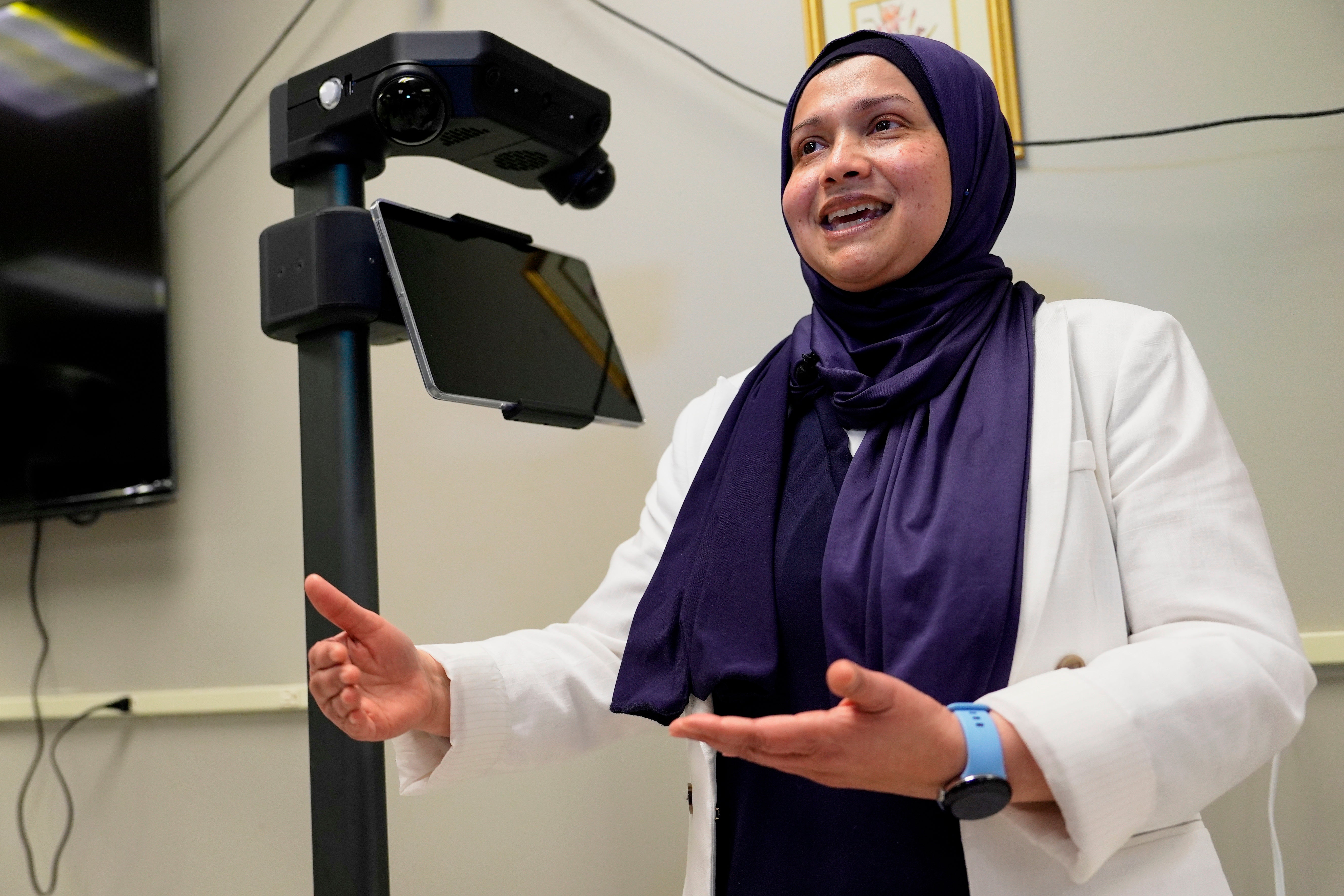 Momotaz Begum, a professor of computer sciences, speaks about the robotics program at the University of New Hampshire