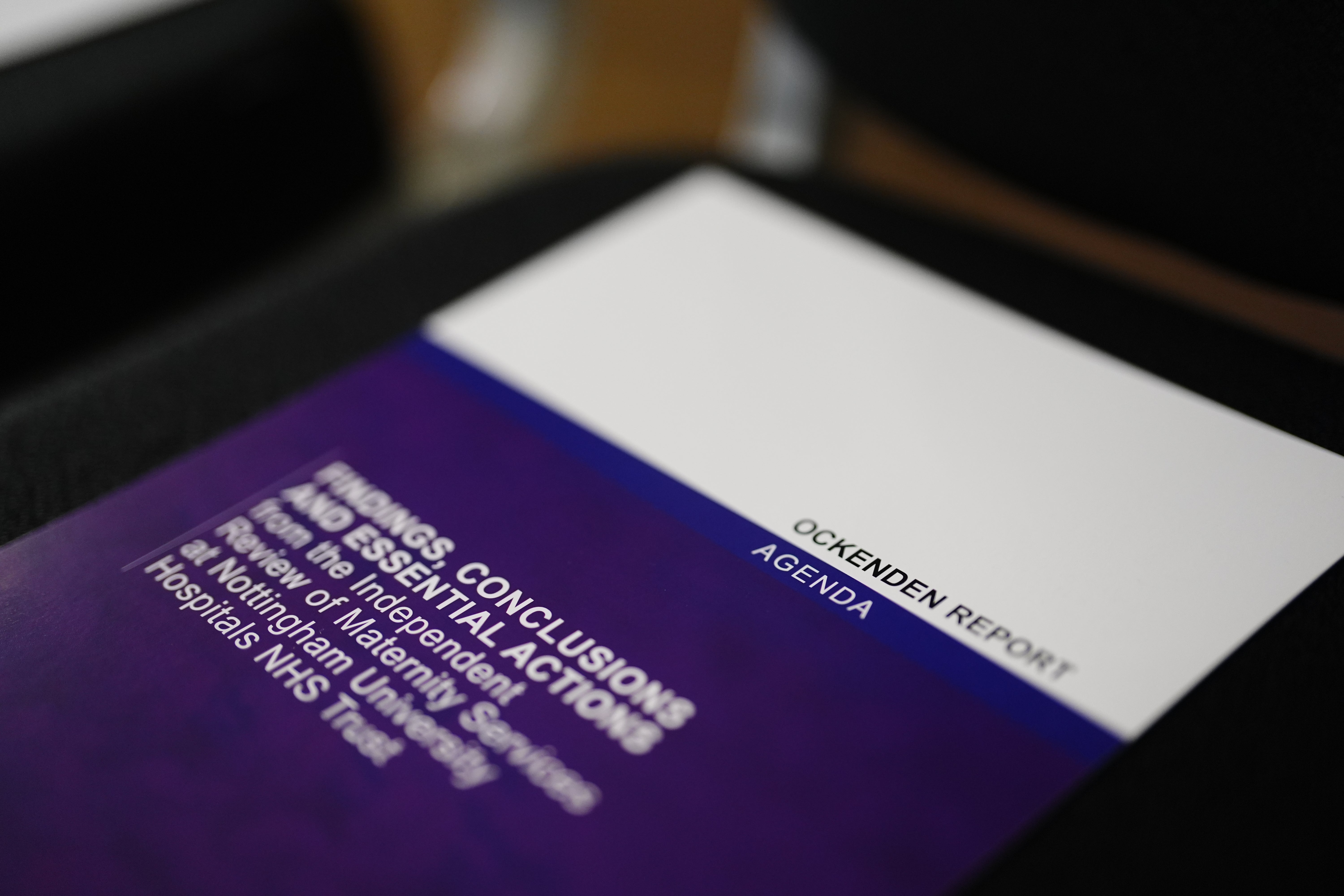 The front cover of the Ockenden Report