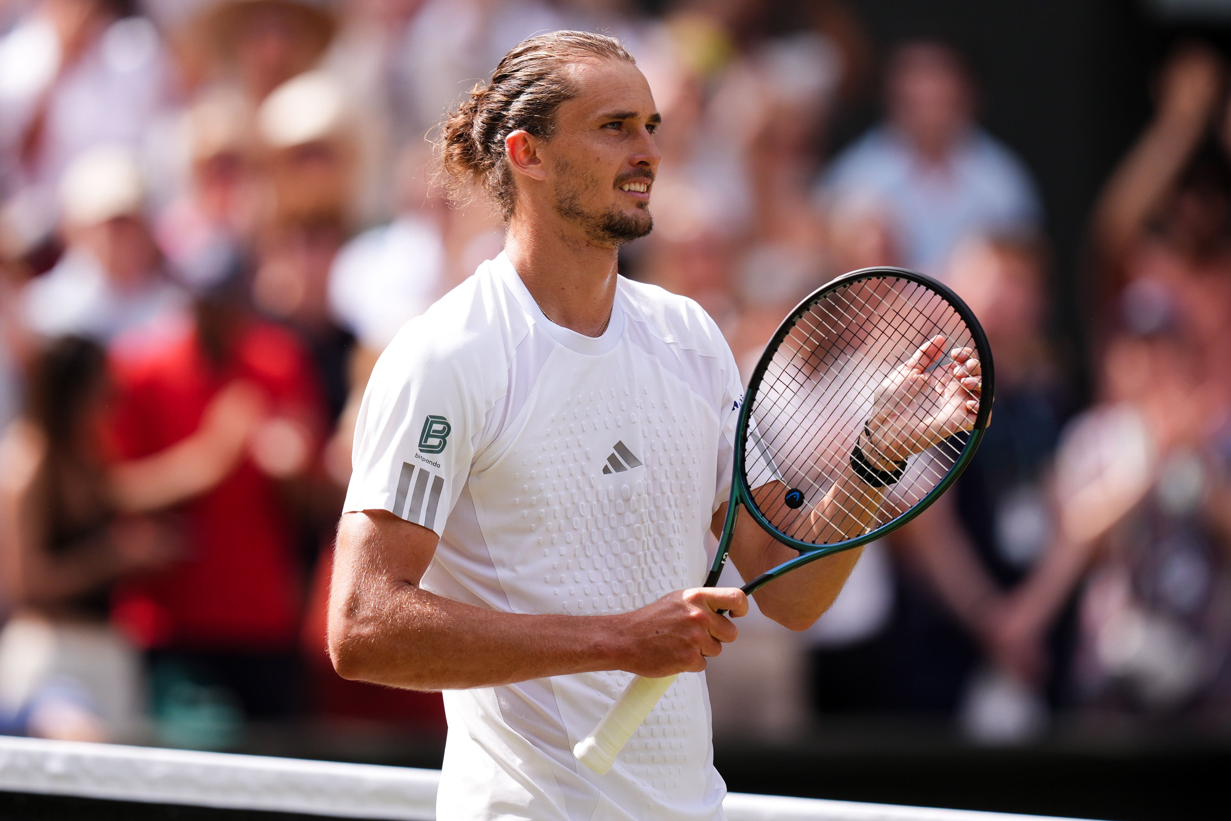Alexander Zverev faces defending champion Jannik Sinner in Sunday’s men’s singles final at Wimbledon (Mike Egerton/PA).