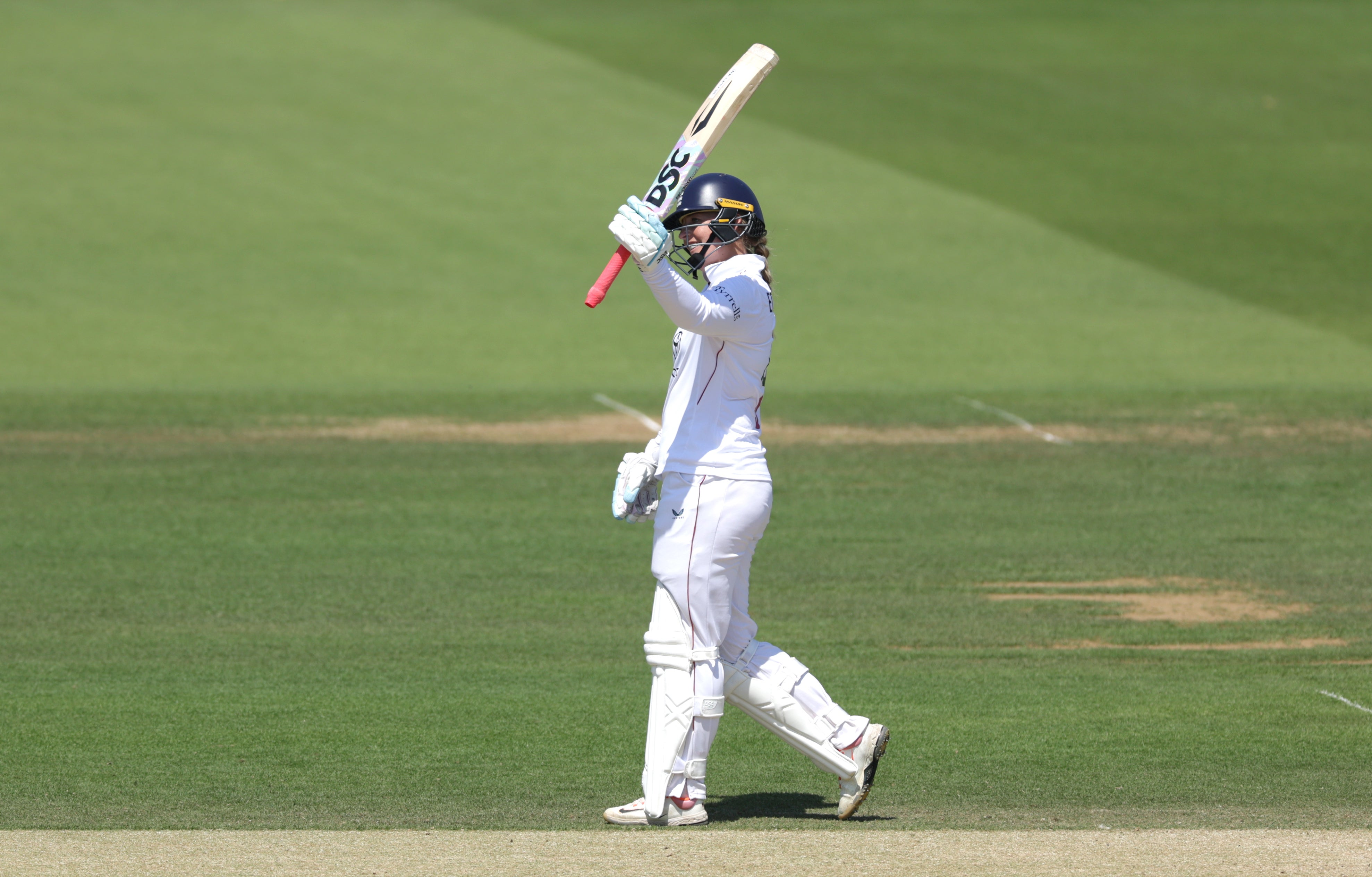 Sophie Ecclestone made her maiden Test 50